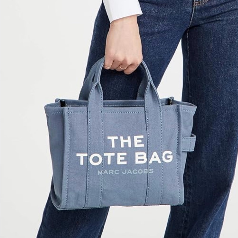 Marc Jacobs Blue 'The Tote Bag' Canvas Mini Tote